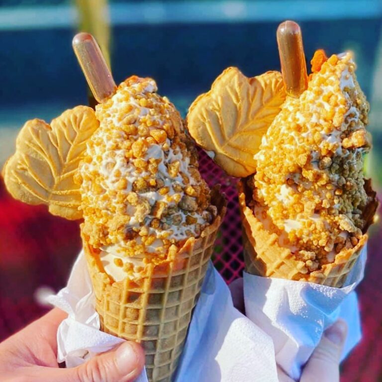 Soft serve ice cream cone